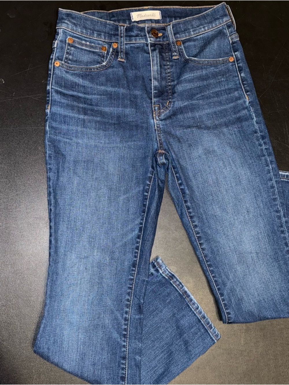 Madewell Cali Demi Boot Jeans Womens 25 Blue Mid Rise Stretch Denim‎